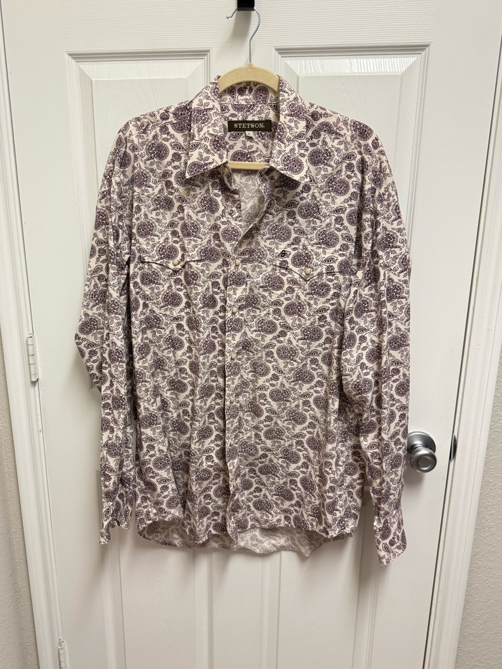 Stetson Purple Paisley Western Shirt
